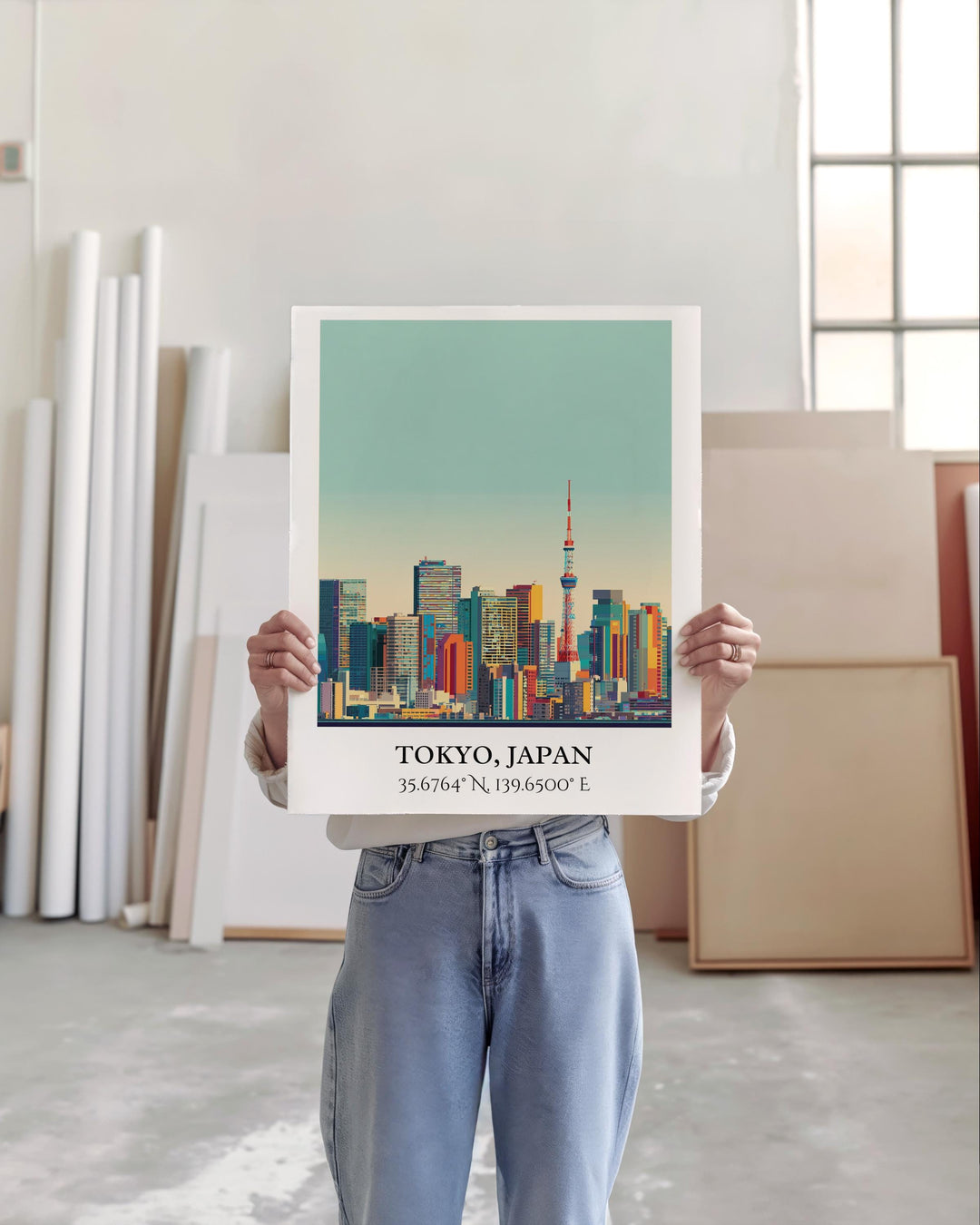 Tokyo Japan Art, Tokyo Retro Travel Art, Tokyo Home Decor, Tokyo Gift, Japan Travel Art, Travel Prints, Housewarming Gift