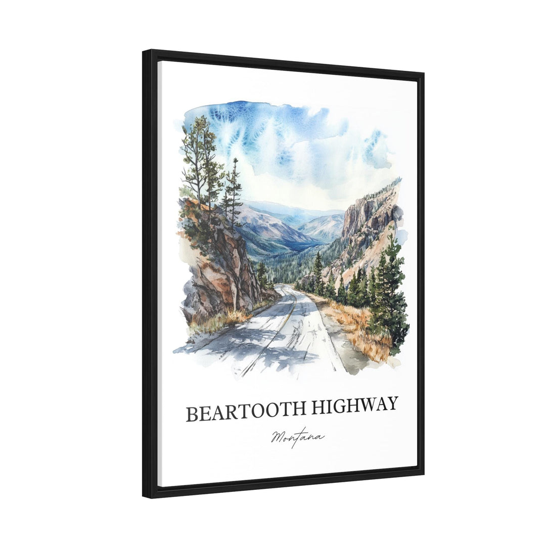 Beartooth Highway Wall Art, Montana Print, Montana Watercolor Art, Beartooth Highway Gift, Travel Print, Travel Poster, Housewarming Gift