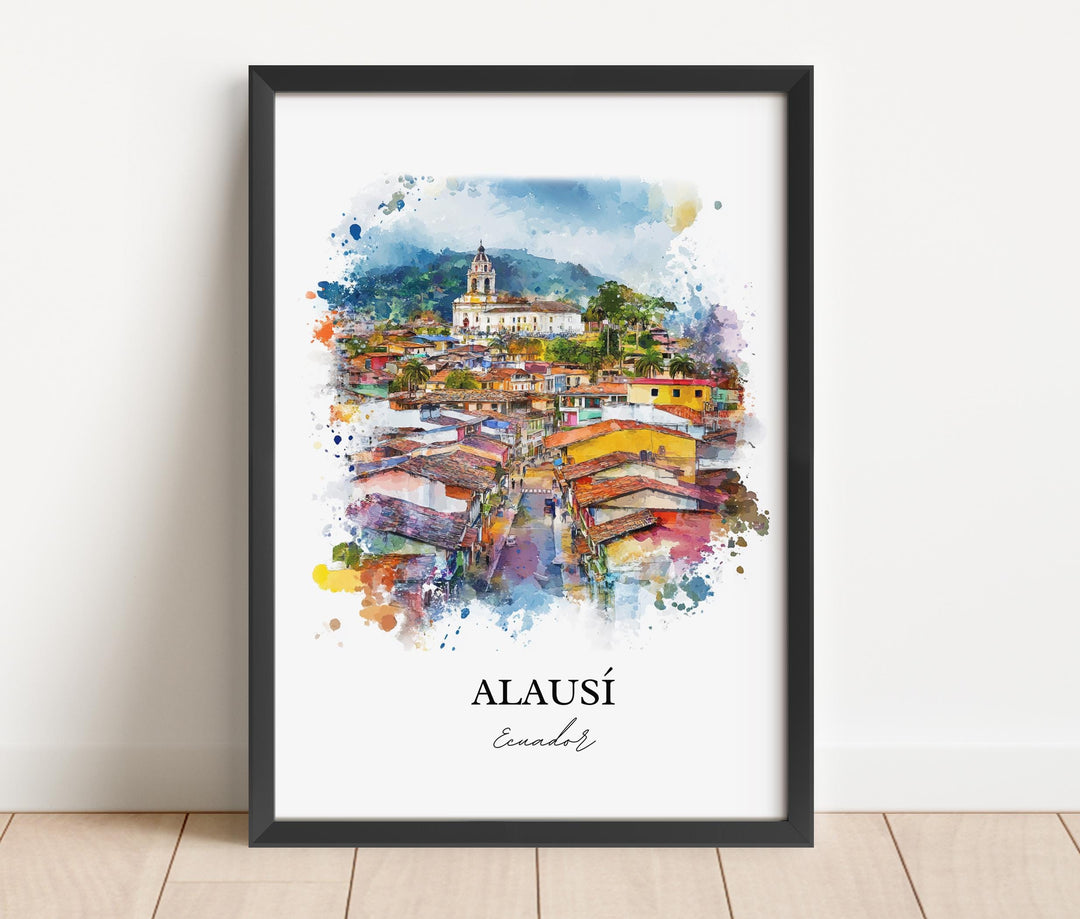 Alausí, Ecuador – Watercolor Art Print
