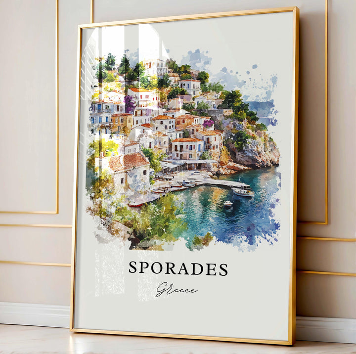 Sporades Islands, Greece – Watercolor Art Print