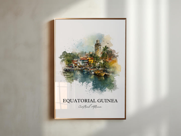 Equatorial Guinea, Africa – Watercolor Art Print