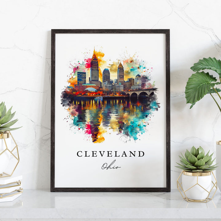 Cleveland OH wall art - Ohio, Cleveland print, Cleveland Wedding gift, Cleveland Birthday present, Cleveland OH Custom Gift, Perfect Gift