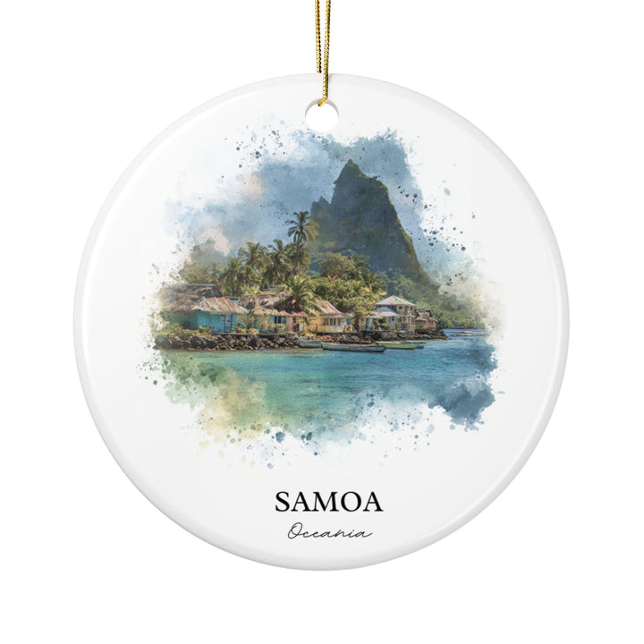 Samoa Ornament: Unique Samoa Souvenir, Samoa Xmas Decor, and Authentic Samoa Gift
