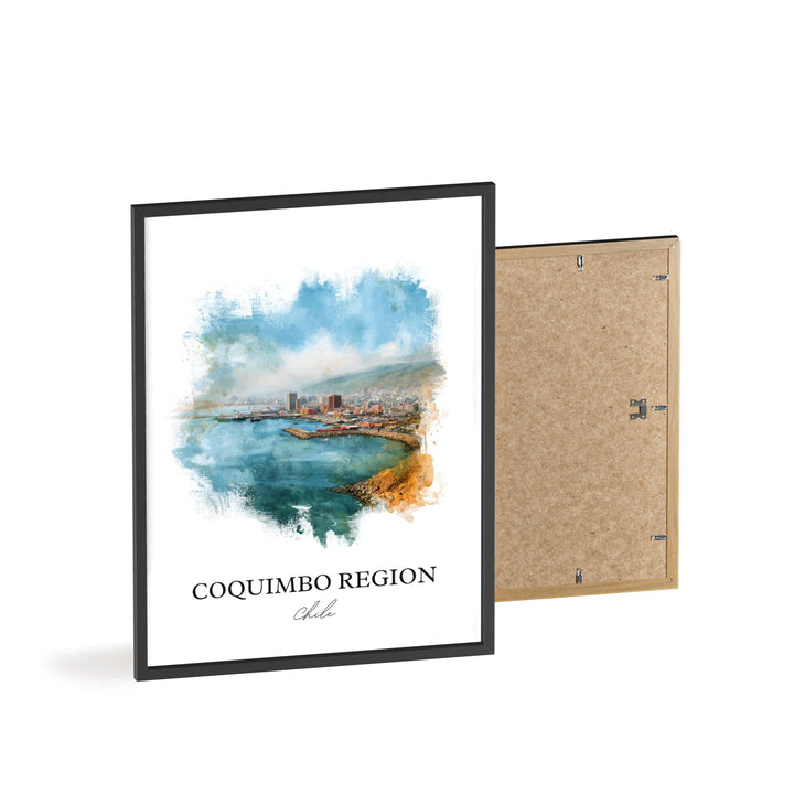 Coquimbo Chile Wall Art, Coquimbo Print, Chile Watercolor Art, Chile Gift, Chile Travel Print, Travel Poster, Housewarming Gift