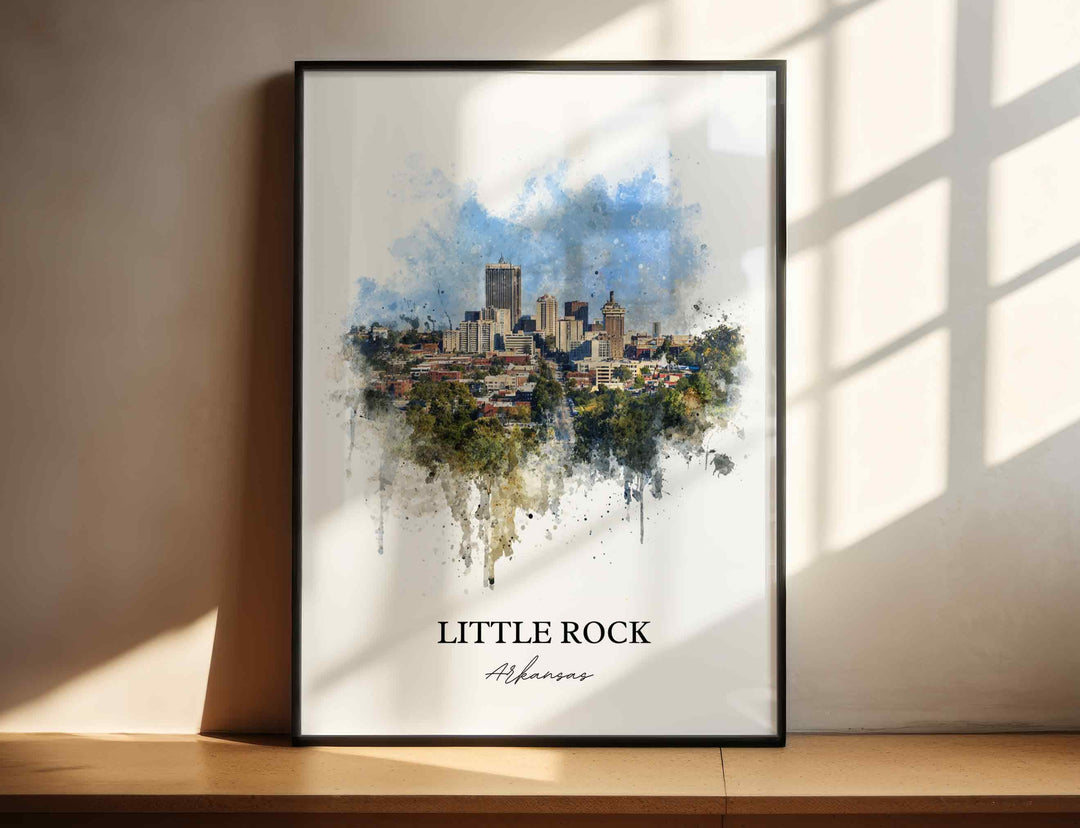 Little Rock, Arkansas – Watercolor Art Print