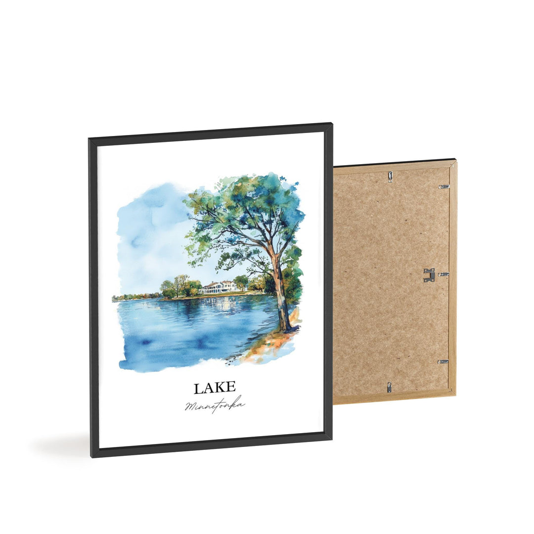 Lake Minnetonka Wall Art, Minneapolis Print, Minnesota Watercolor Art, Lake Minnetonka Gift, Travel Print, Travel Poster, Housewarming Gift