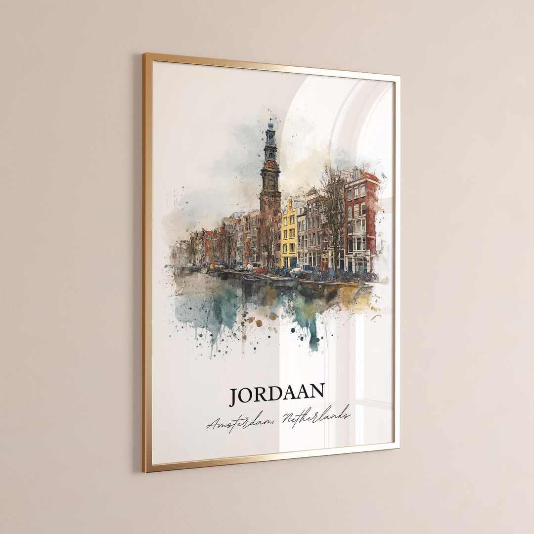 Jordaan Amsterdam Wall Art, Amsterdam Print, Amsterdam Art, Amsterdam NLD Gift, Netherlands Travel Print, Travel Poster, Housewarming Gift