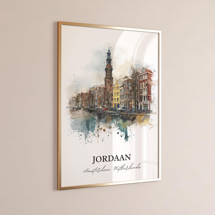 Jordaan Amsterdam Wall Art, Amsterdam Print, Amsterdam Art, Amsterdam NLD Gift, Netherlands Travel Print, Travel Poster, Housewarming Gift
