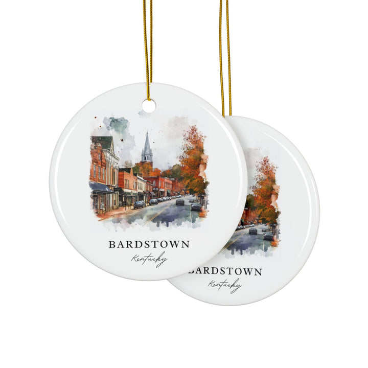 Bardstown Kentucky Ornament: Unique Bardstown KY Souvenir, Bardstown Xmas Decor, and Authentic Bardstown KY Gift