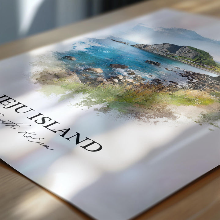 Jeju Island Wall Art, South Korea Print, South Korea Artwork, Jeju Island Gift, Jeju Island Travel Print, Travel Poster, Housewarming Gift