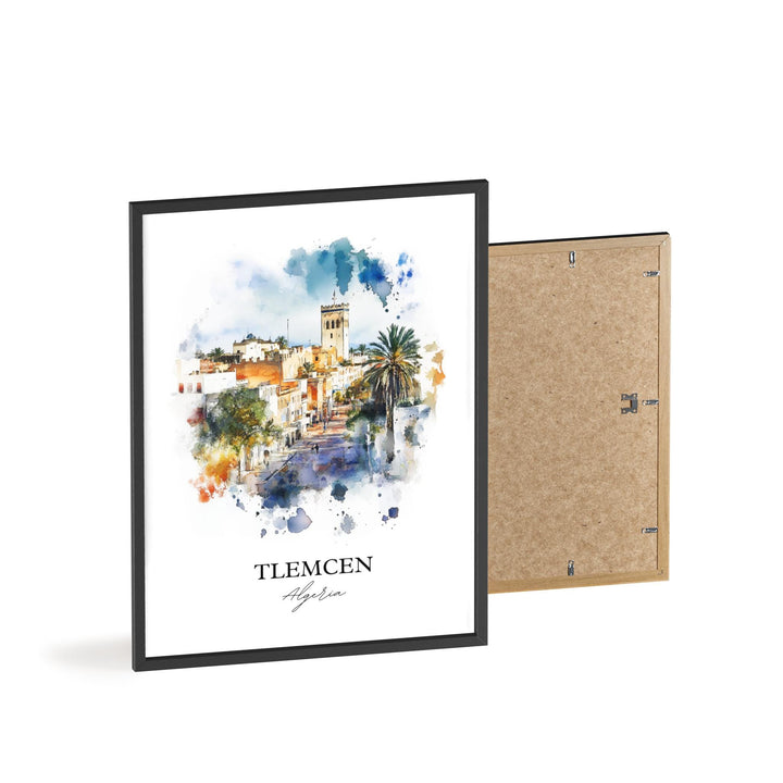 Tlemcen Wall Art, Algeria Africa Print, Algeria Watercolor Art, Tlemcen Algeria Gift, Travel Print, Travel Poster, Housewarming Gift