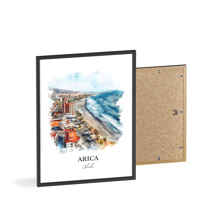 Arica Chile Wall Art, Northern Chile Print, Chile Watercolor Art, Arica Chile Gift, Travel Print, Travel Poster, Housewarming Gift