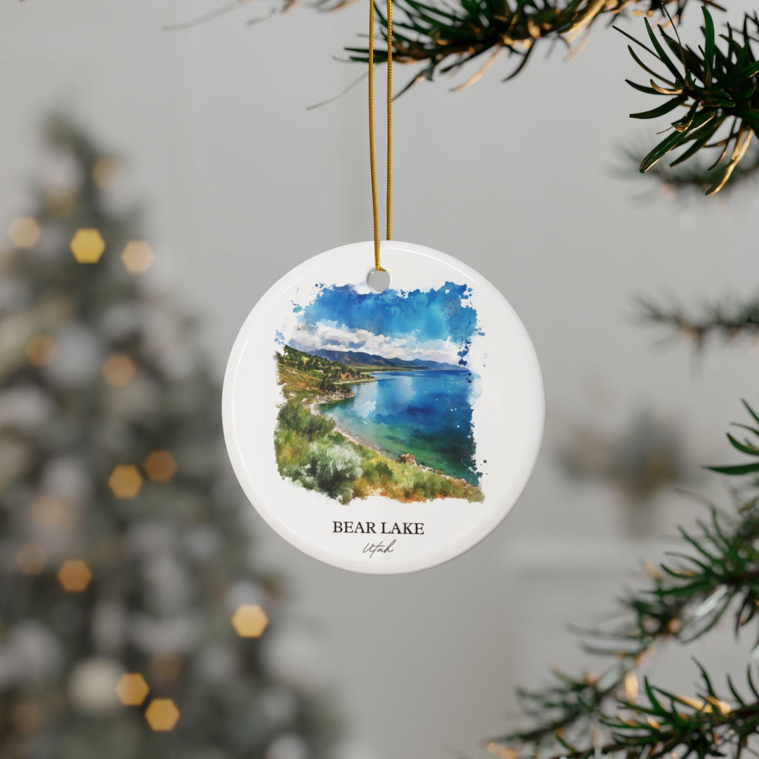 Bear Lake Utah Ornament: Unique Bear Lake Souvenir, Bear Lake UT Xmas Decor, and Authentic Bear Lake Gift