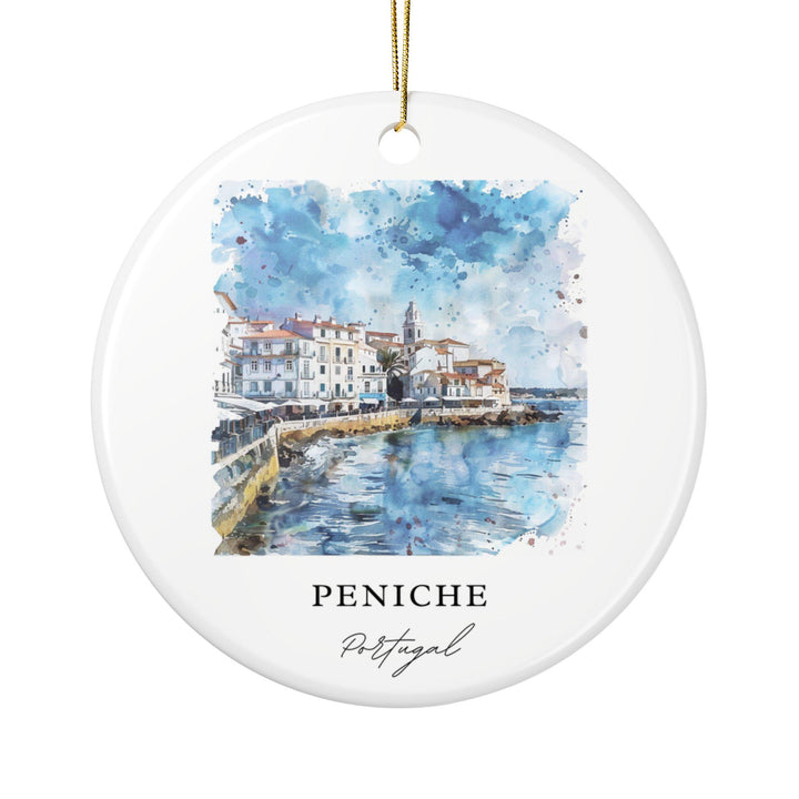 Peniche Portugal Ornament: Unique Peniche Souvenir, Peniche Xmas Decor, and Authentic Portugal Gift