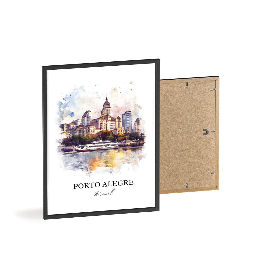 Porto Alegre, Brazil – Watercolor Art Print