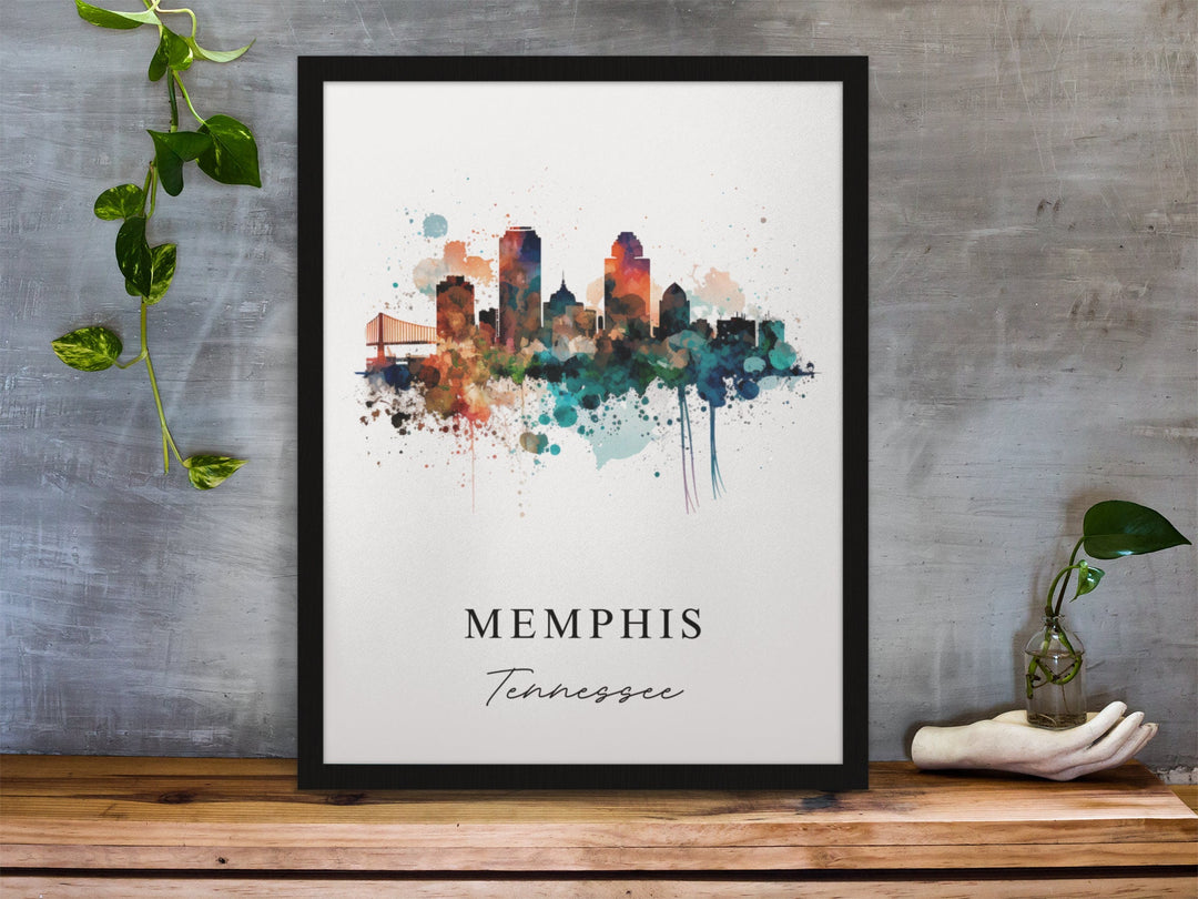 Memphis TN wall art - Tennessee, Memphis poster, Memphis Wedding gift, Memphis Tennessee Birthday present, Custom Text, Personalised Gift