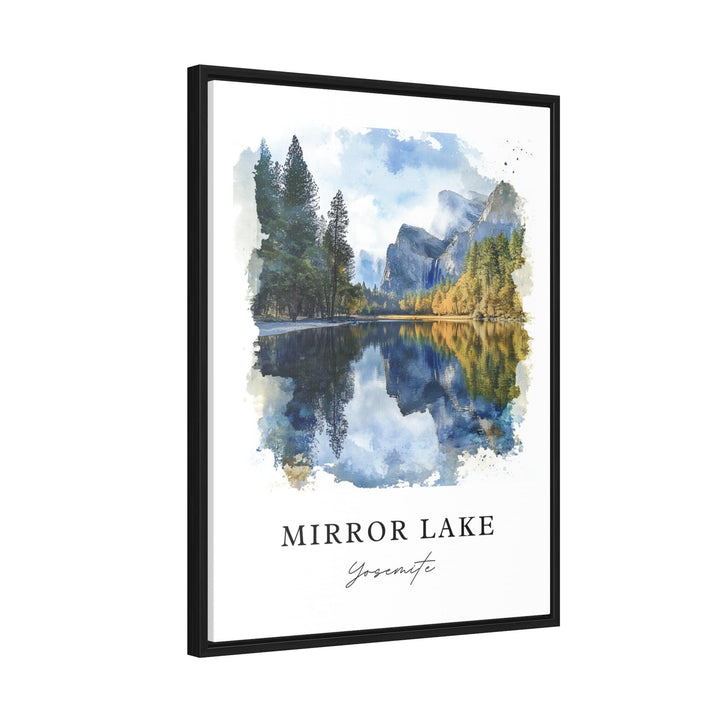Mirror Lake, Yosemite National Park, USA – Watercolor Art Print