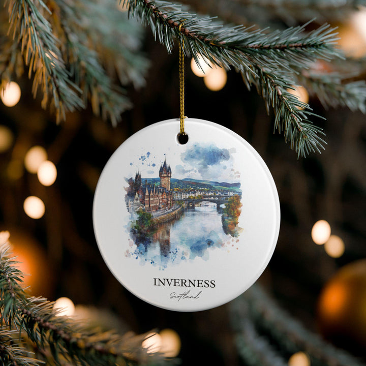 Inverness Scotland Ornament: Unique Inverness Souvenir, Inverness Xmas Decor, and Authentic Inverness Scotland Gift