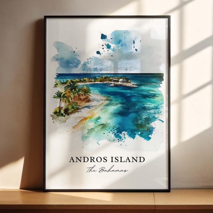 Andros Island Wall Art - Bahamas Print