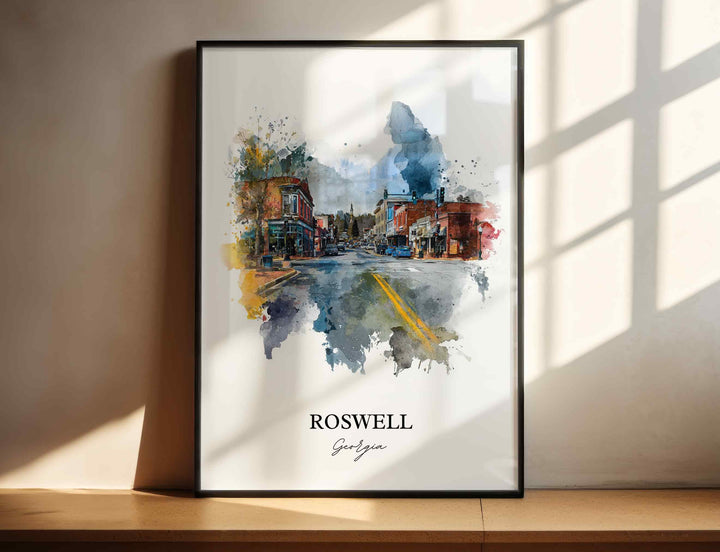 Roswell, Georgia – Watercolor Art Print