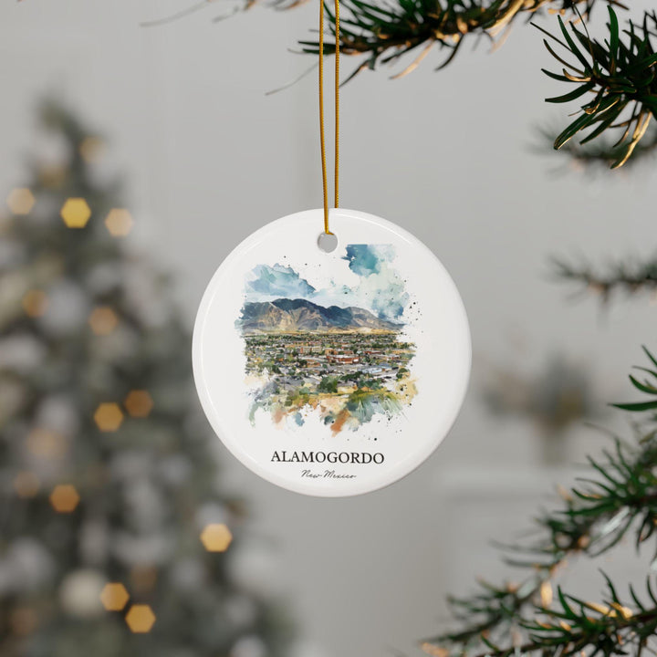 Alamogordo NM Ornament: Unique Alamogordo Souvenir, Alamogordo Xmas Decor, and Authentic New Mexico Gift