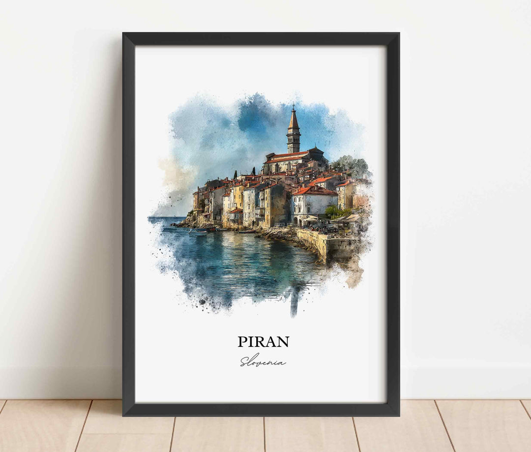Piran, Slovenia – Watercolor Art Print