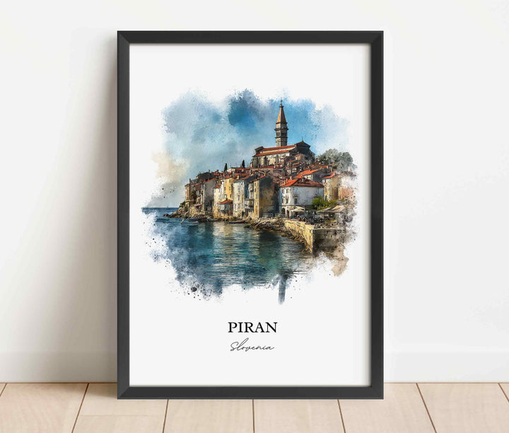 Piran, Slovenia – Watercolor Art Print