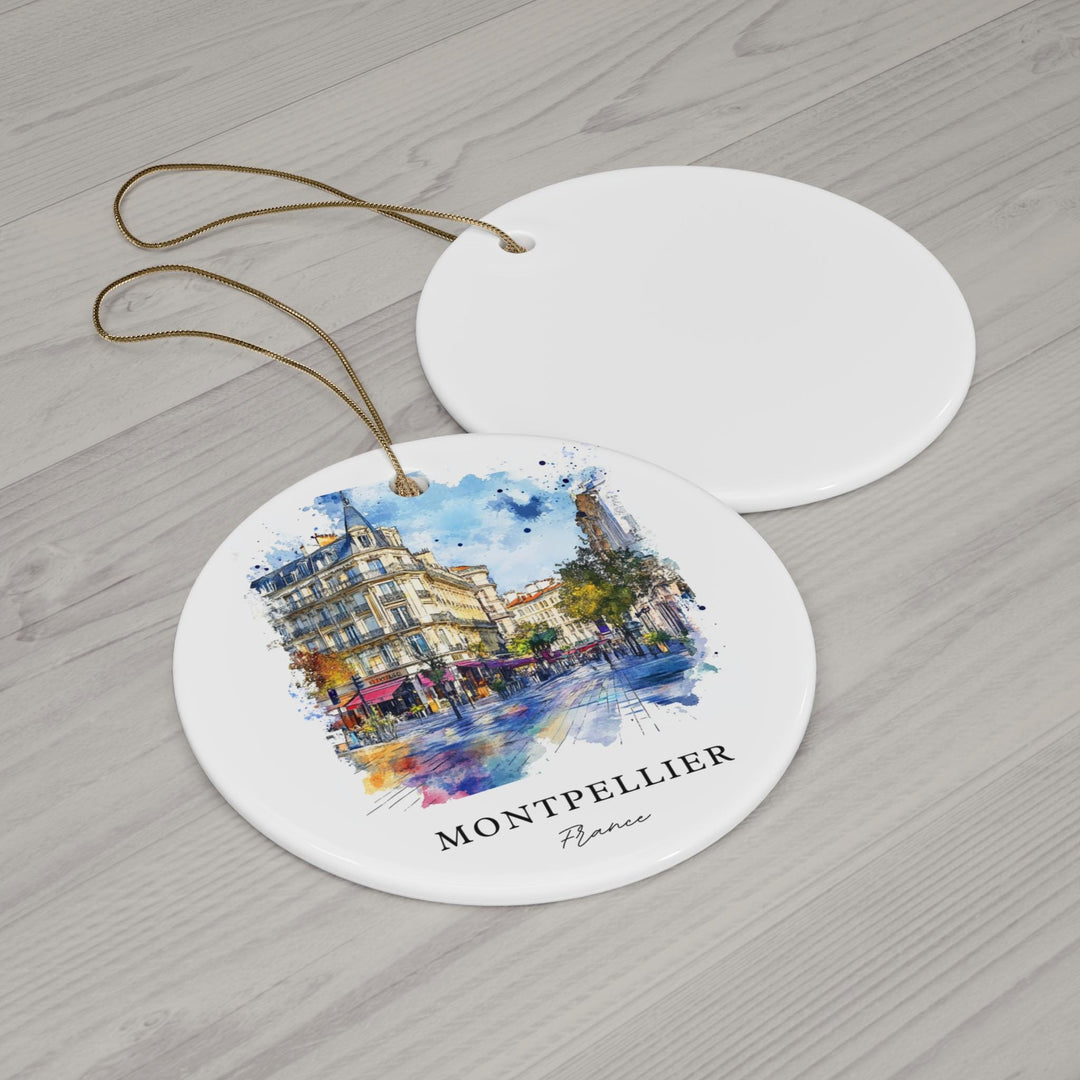 Montpellier France Ornament: Unique Montpellier Souvenir, Montpellier Xmas Decor, and Authentic Montpellier FR Christmas Gift