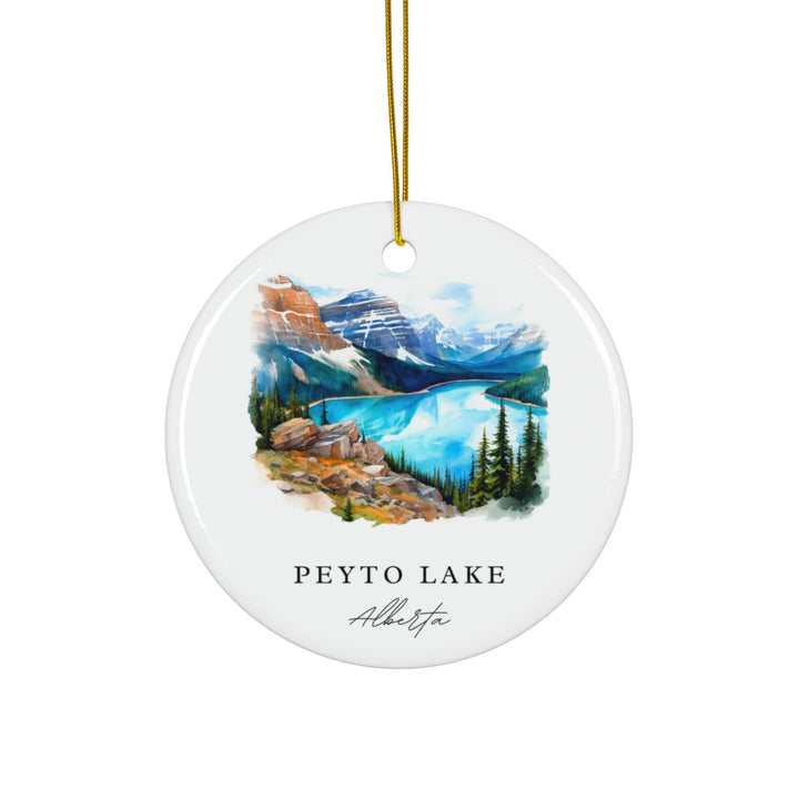 Peyto Lake Ornament: Unique Peyto Lake Souvenir, Alberta Xmas Decor, and Authentic Peyto Lake Canada Christmas Gift