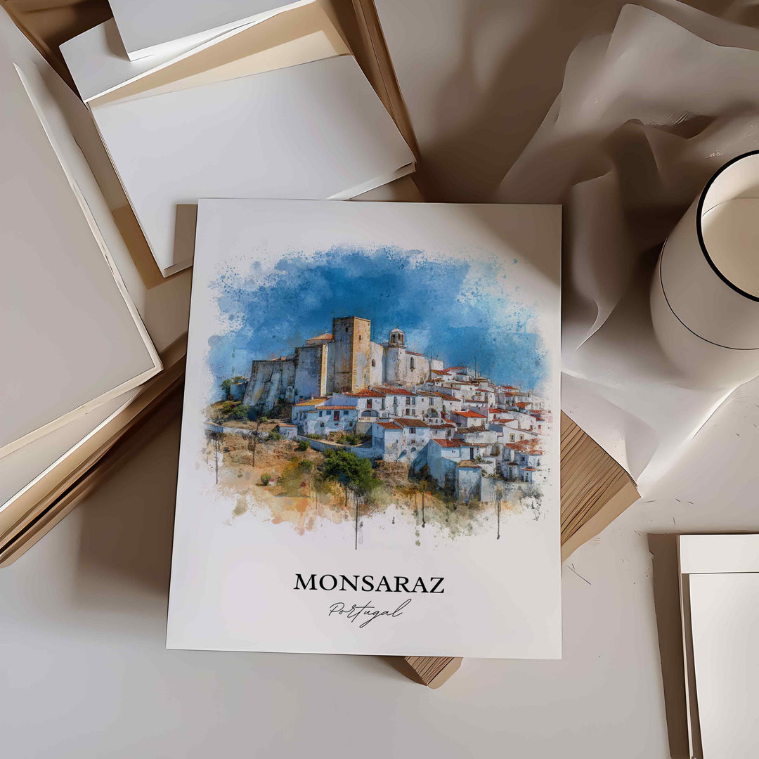 Monsaraz, Portugal – Watercolor Art Print
