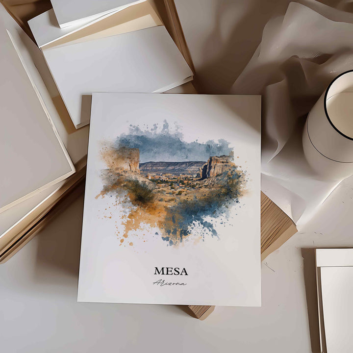 Mesa, Arizona – Watercolor Art Print
