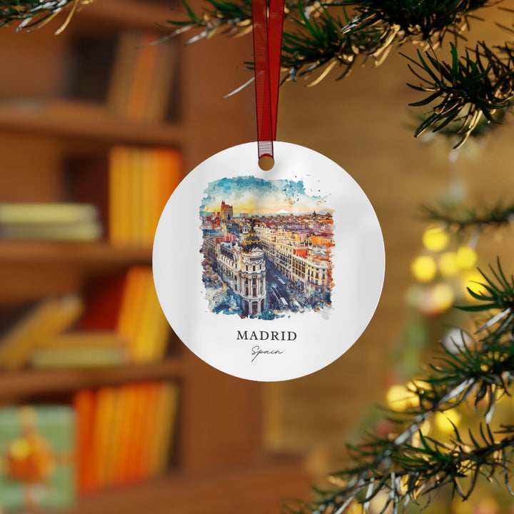 Madrid Spain Ornament: Unique Madrid Souvenir, Madrid Espana Xmas Decor, and Authentic Madrid Cityscape Gift