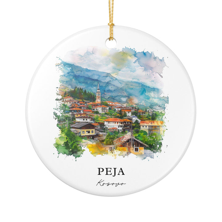 Peja Kosovo Ornament: Unique Peja Souvenir, Peja Kosovo Xmas Decor, and Authentic Kosovo Gift
