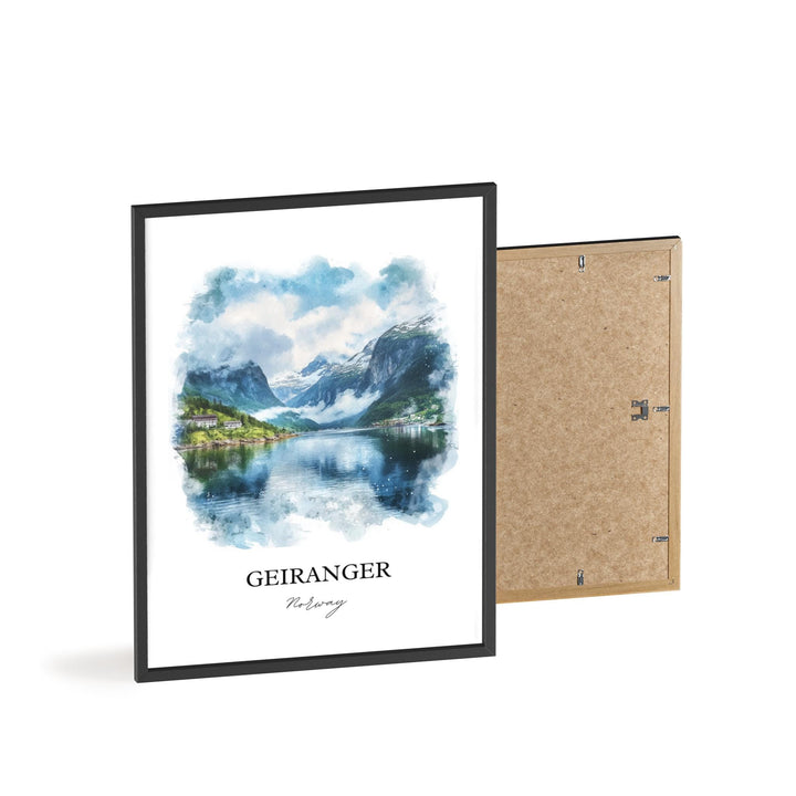 Geiranger, Norway – Watercolor Art Print
