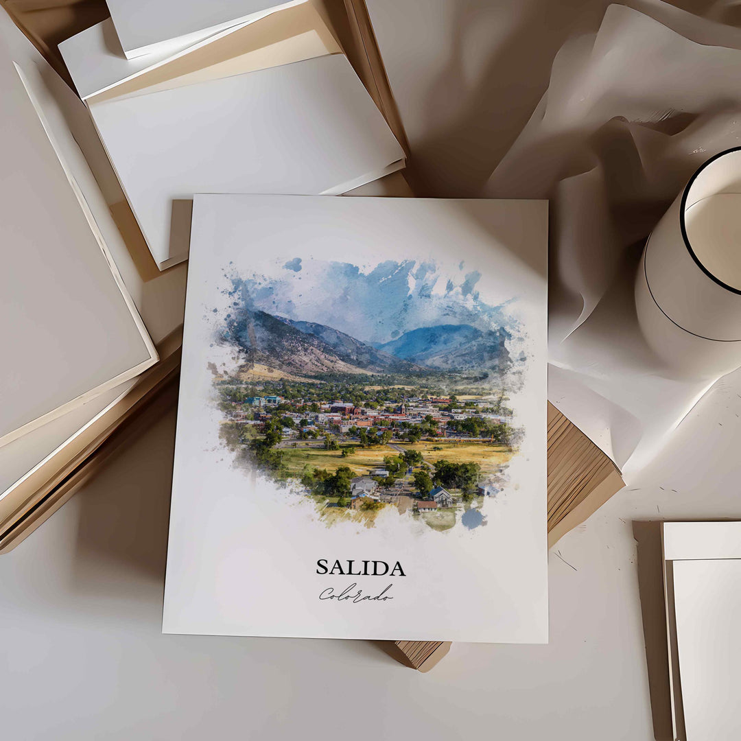 Salida, Colorado – Watercolor Art Print