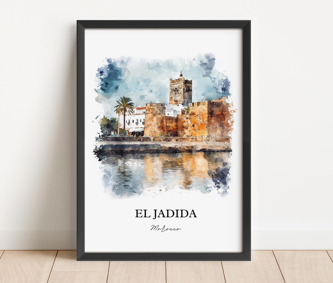 El Jadida, Morocco – Watercolor Art Print
