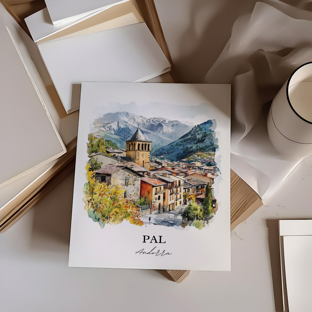 La Massana, Andorra – Watercolor Art Print