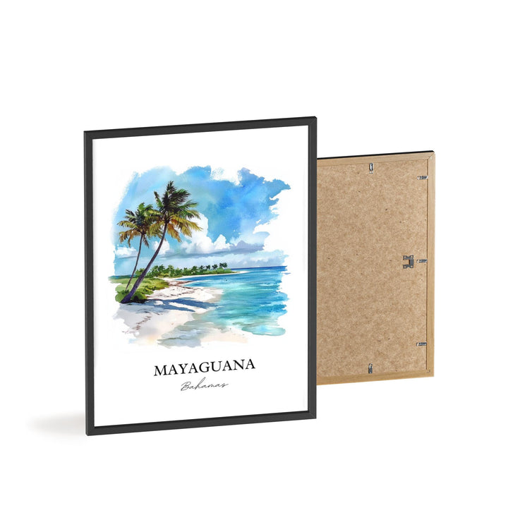 Mayaguana Wall Art, Mayaguana Bahamas Print, Bahamas Watercolor Art, Mayaguana Gift, Travel Print, Travel Poster, Housewarming Gift