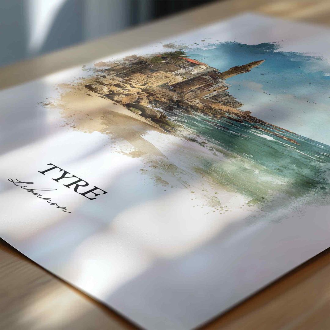 Tyre, Lebanon – Watercolor Art Print