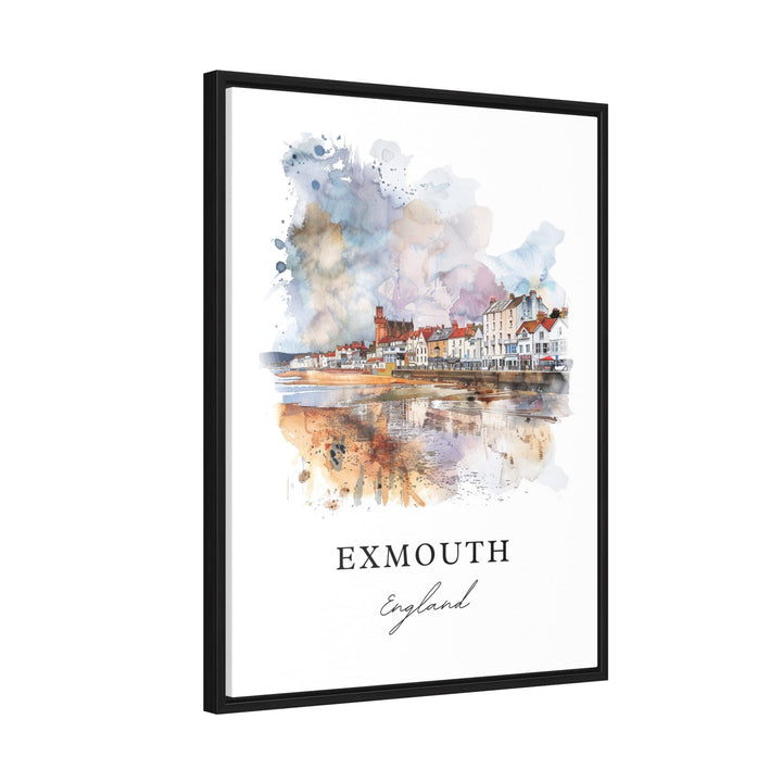 Exmouth England Art, Exmouth Print, Exmouth Watercolor Art, Exeter England Gift,