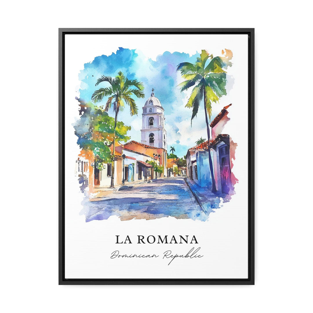 La Romana DR Wall Art, Domican Republic Print, La Romana Watercolor Art, La Romana DR Gift,