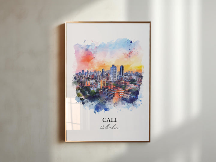 Cali Colombia Wall Art, Bogotá Print, Colombia Watercolor Art, Cali Colombia Gift, Travel Print, Travel Poster, Housewarming Gift
