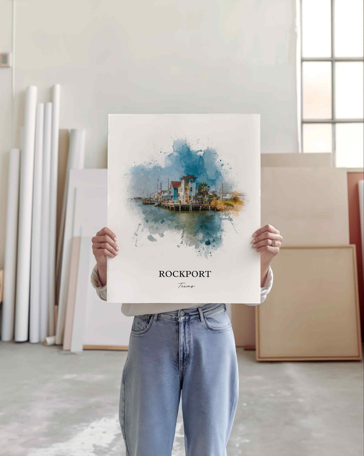 Rockport, Texas – Watercolor Art Print