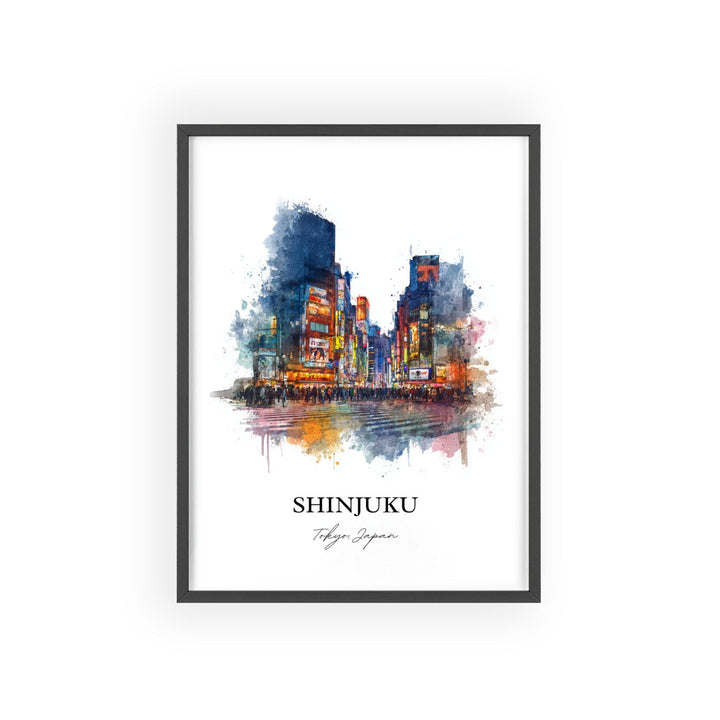 Shinjuku Wall Art, Shinjuku Print, Shinjuku Japan Watercolor Art, Shinjuku Japan Gift, Japan Travel Print, Travel Poster, Housewarming Gift