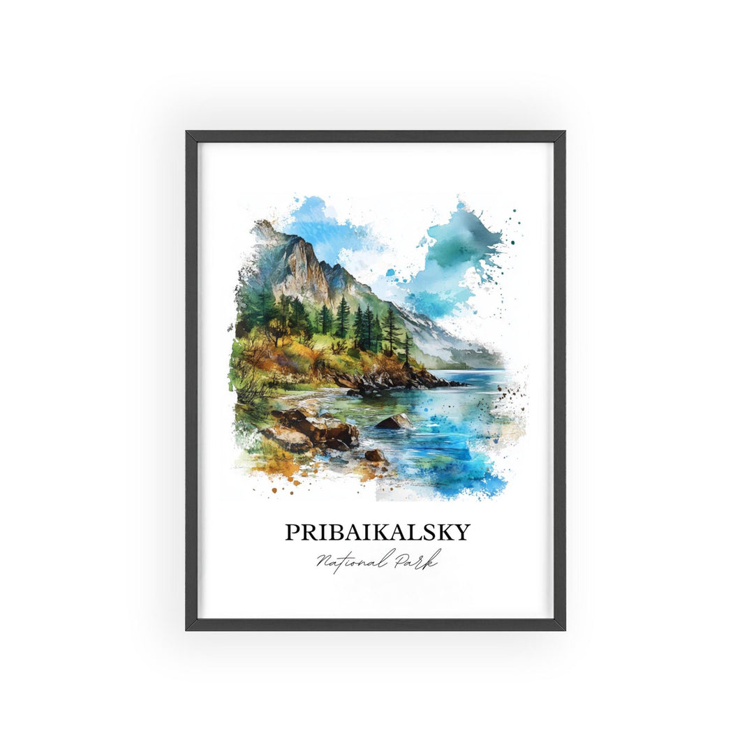 Pribaikalsky National Park Art, Lake Baikal Print, Siberia Artwork, Pribaikalsky Park Gift, Travel Print, Travel Poster, Housewarming Gift