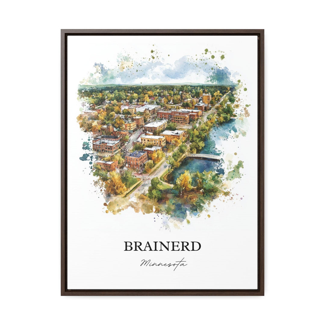 Brainerd MN Wall Art, Crow Wing County Print, Minnesota Watercolor Art, Brainerd Gift, Travel Print, Travel Poster, Housewarming Gift