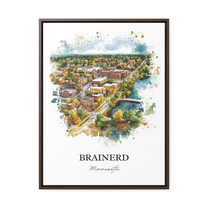Brainerd MN Wall Art, Crow Wing County Print, Minnesota Watercolor Art, Brainerd Gift, Travel Print, Travel Poster, Housewarming Gift