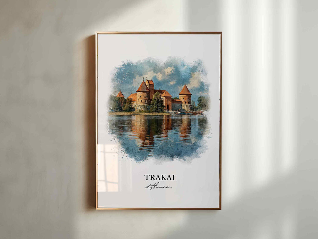 Trakai, Lithuania – Watercolor Art Print