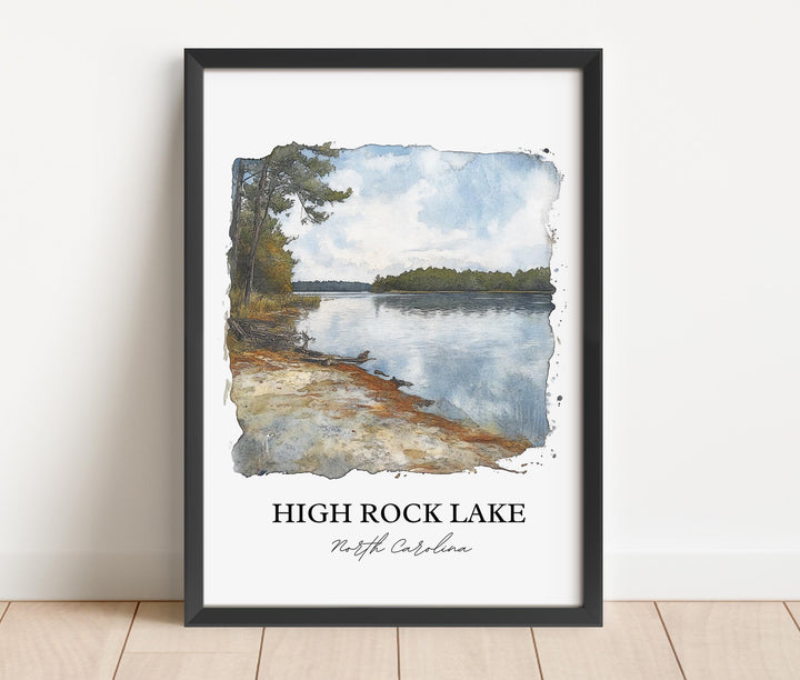 High Rock Lake Wall Art, Yadkin River Print, North Carolina Artwork, High Rock Lake Gift, Travel Print, Travel Poster, Housewarming Gift