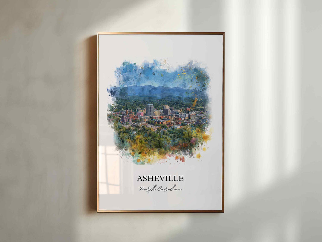 Asheville, North Carolina – Watercolor Art Print